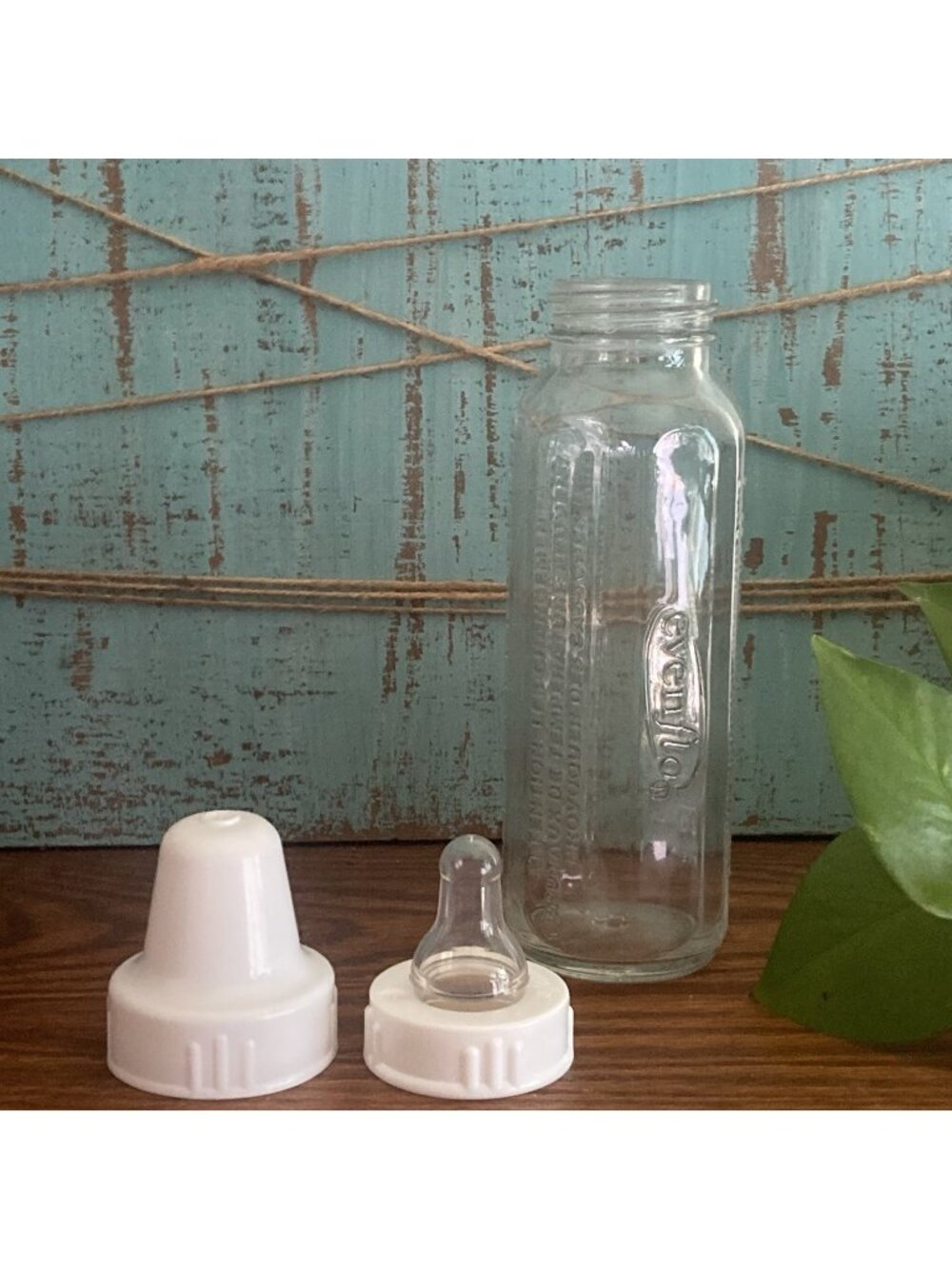 EvenFlo Classic 8 oz Glass BPA Free Baby Bottle Bottle Complete